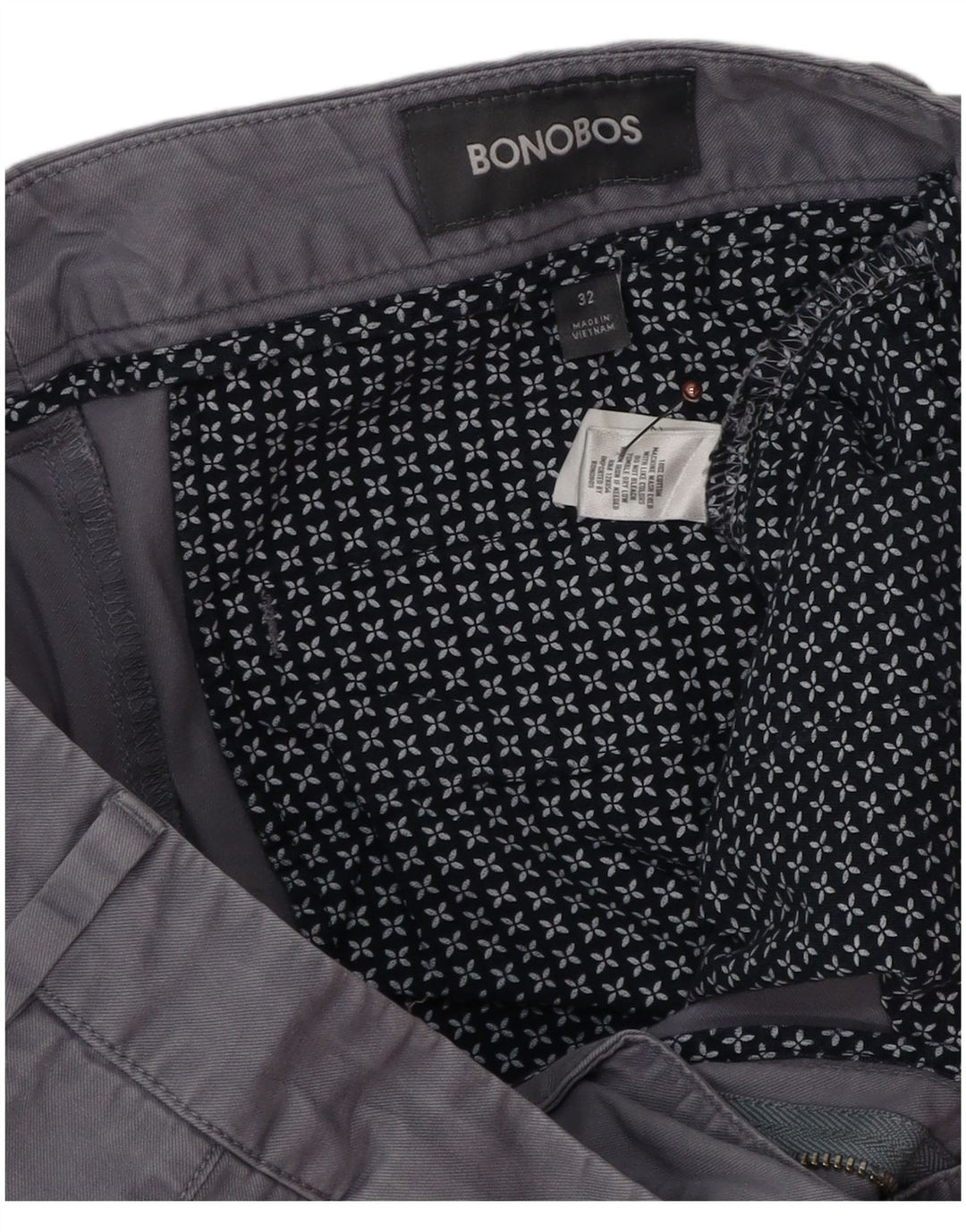 Pantaloni scurți chino BONOBOS pentru bărbați W32 bumbac gri mediu