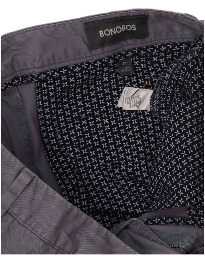 Pantaloni scurți chino BONOBOS pentru bărbați W32 bumbac gri mediu