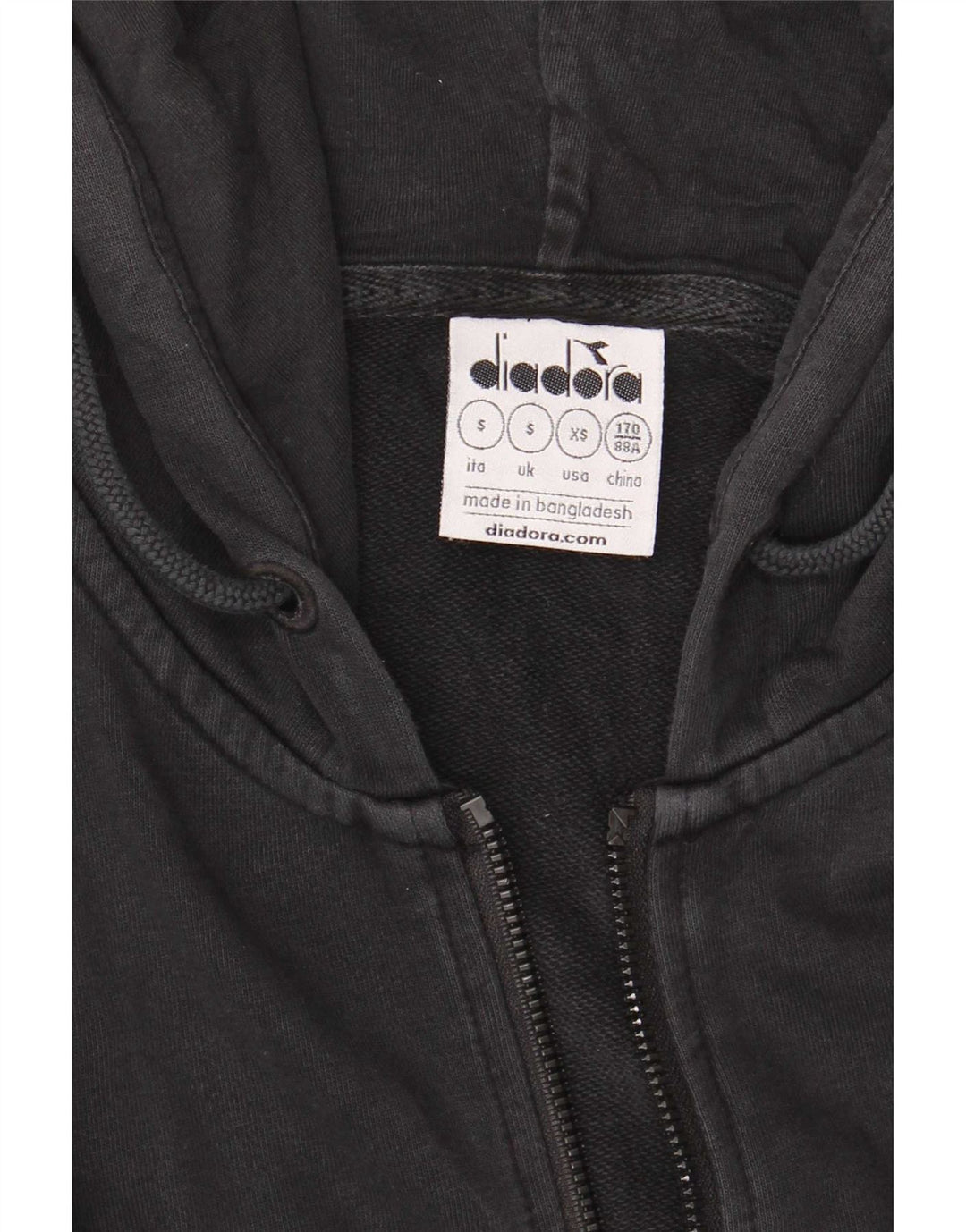 Pulover Diadora pentru bărbați, cu fermoar, mic negru