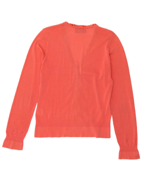 Pulover cardigan Hobbs pentru femei UK 16 mare bumbac portocaliu