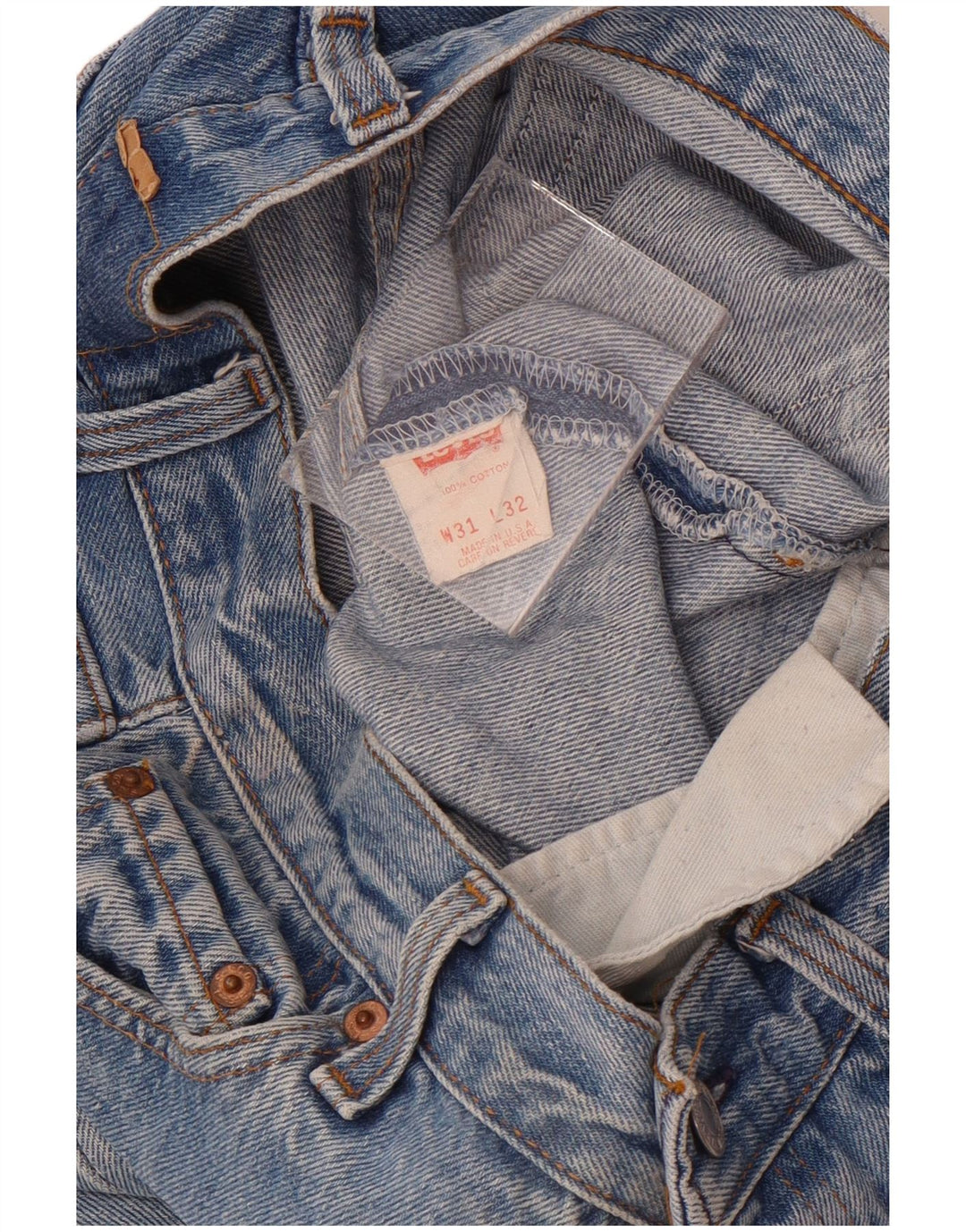 Pantaloni scurți din blugi pentru bărbați Levi's W31, bumbac albastru mediu