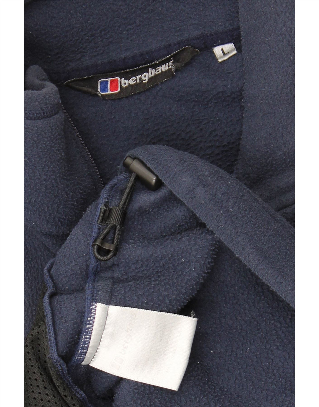 Jumper pentru bărbați Berghaus, cu fermoar și gât, din lână, mare, poliester bleumarin