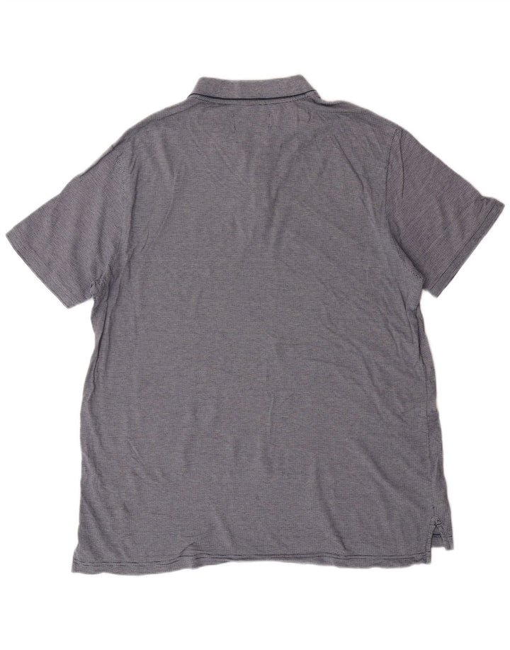 PENGUIN Tricou polo pentru bărbați 2XL, bumbac cu dungi albastre Clasic