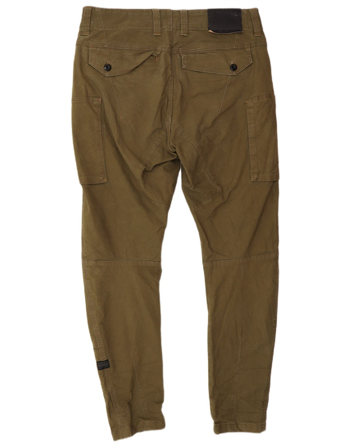 G-STAR Pantaloni Cargo Banana Slim pentru bărbați L34 L30 Kaki Bumbac Army