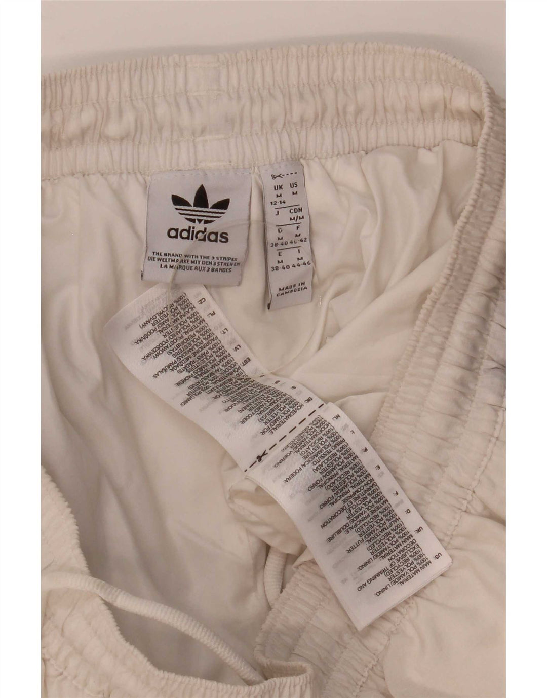 Pantaloni de trening Adidas pentru femei UK 12/14 Medium White Poliamid