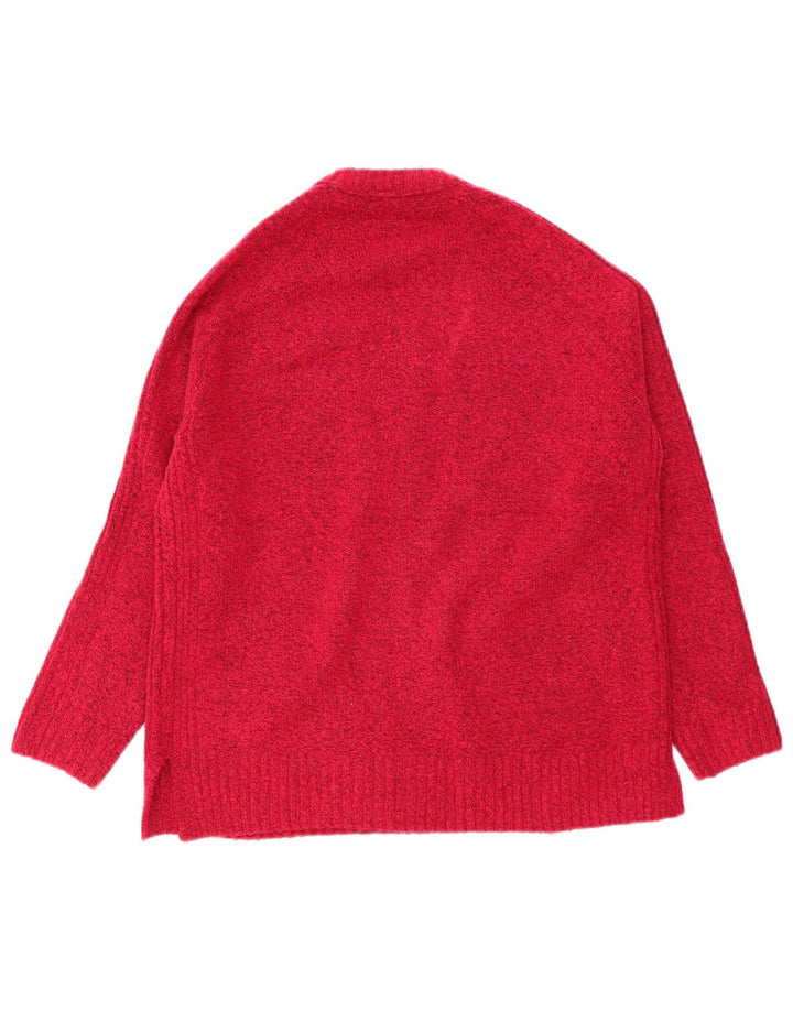 Pulover pentru femei Marks & Spencer cu decolteu triplu UK 14 Burgundy mediu