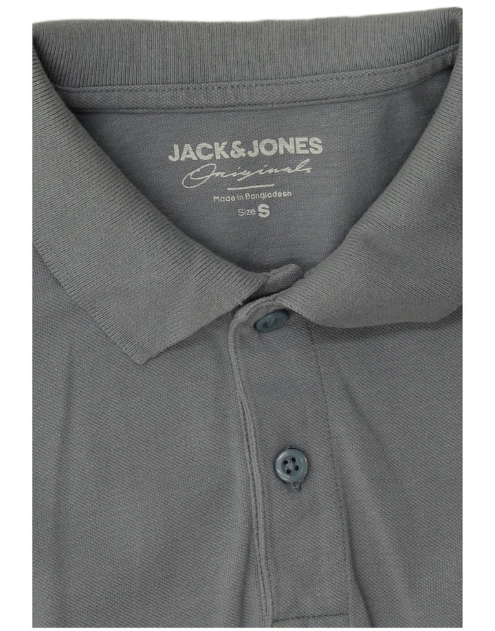 Tricou polo Jack & Jones pentru bărbați, bumbac albastru mic