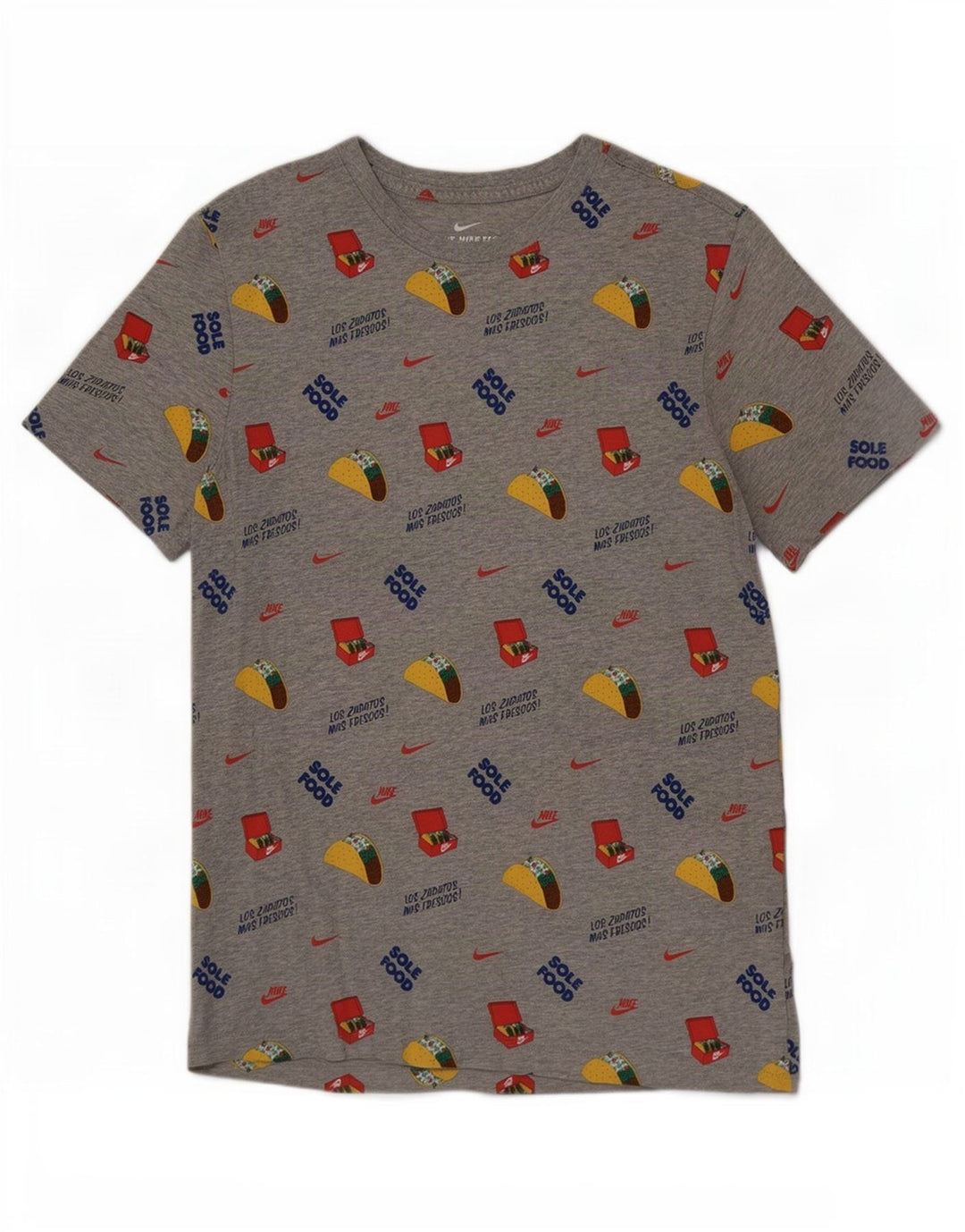 Tricou grafic Nike pentru bărbați Top din bumbac gri mediu