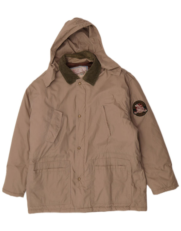 Rica Lewis Mens Hooded Loose Fit Windbreaker Jacket UK 38 Medium Beige