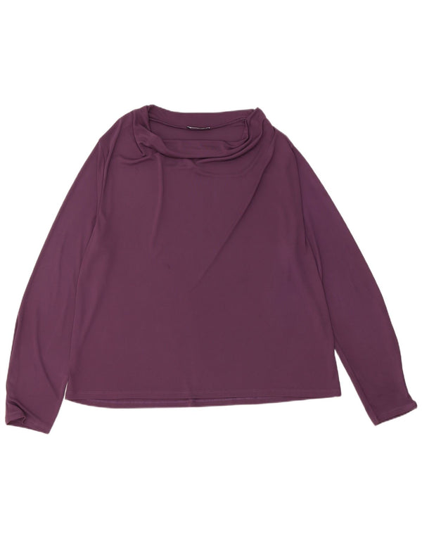 Top obișnuit pentru femei Zara cu mânecă lungă UK 18 XL violet