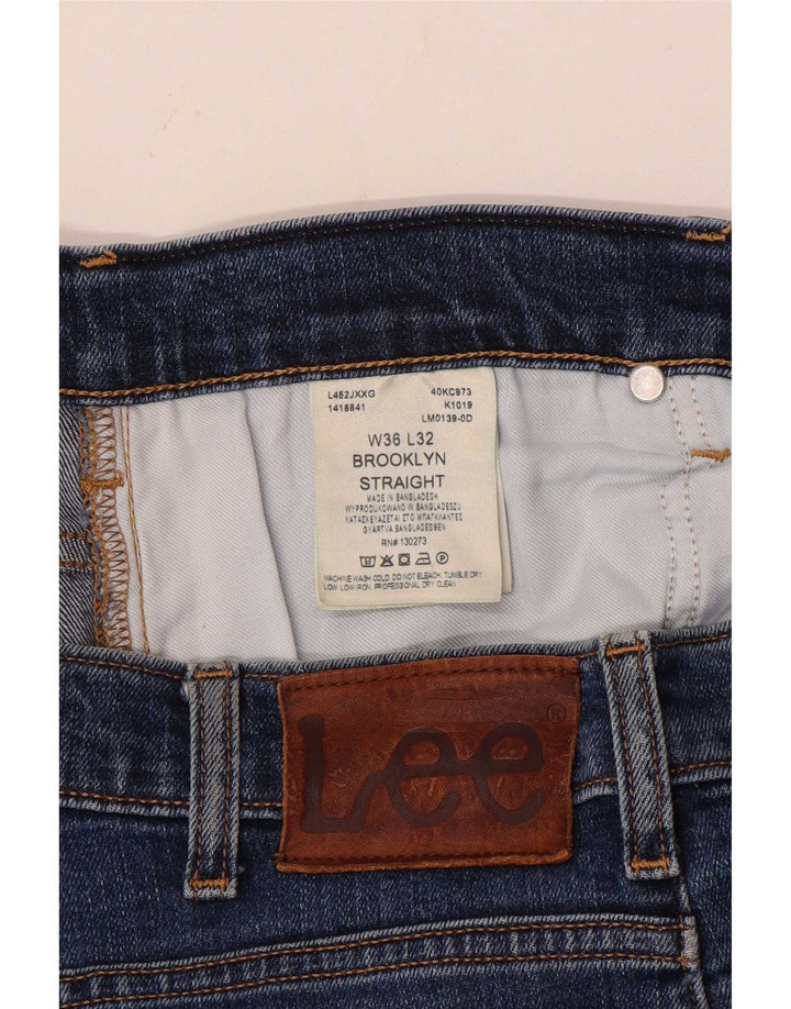 Blugi Lee Brooklyn Straight pentru bărbați W36 L32 Bumbac albastru