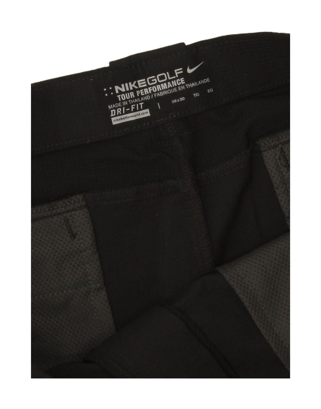 Pantaloni chino drepti Dri Fit pentru bărbați Nike W38 L30 Poliester negru