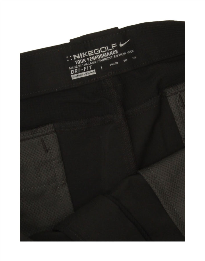 Pantaloni chino drepti Dri Fit pentru bărbați Nike W38 L30 Poliester negru
