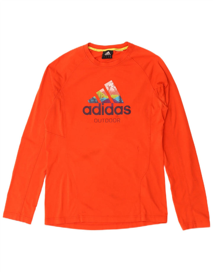 Tricou cu mânecă lungă pentru bărbați Adidas Graphic Top UK 40/42 Poliester roșu mediu