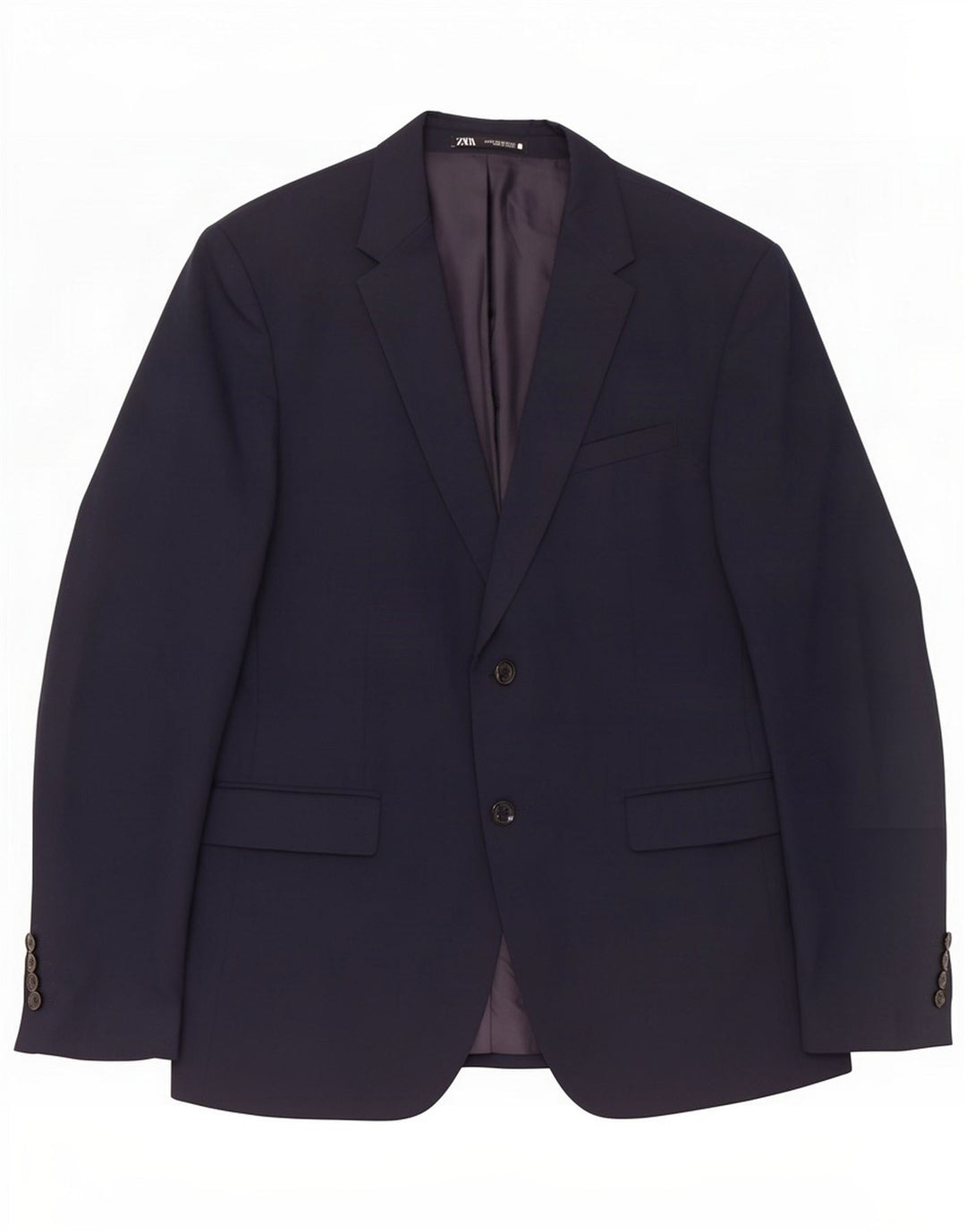 Zara Blazer pentru bărbați cu 2 nasturi EU 50 Medium Bleumarin Blue