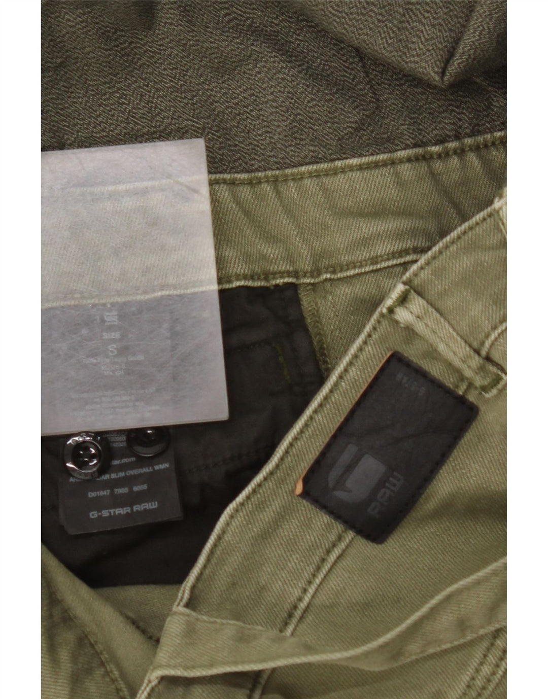 G-STAR Salopete de damă Blugi subțiri Mici W32 L27 Kaki Bumbac