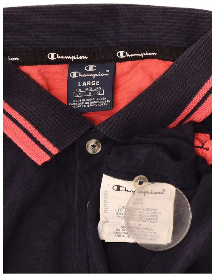 Tricou polo pentru bărbați Champion, mare, albastru, bumbac