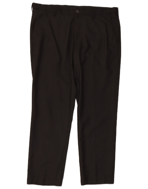 Pantaloni casual pentru bărbați Marks & Spencer, cu ajustare normală, L40 L31, poliester negru