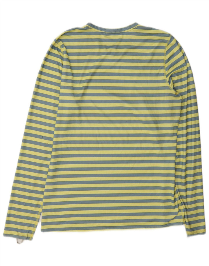 Patagonia Top pentru femei cu mânecă lungă UK 14 Poliester cu dungi galbene medii
