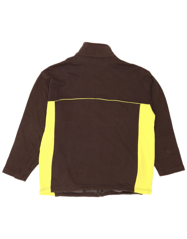 Reebok Mens Regular Fit Tracksuit Top Jacket XL Brown Colourblock Sports