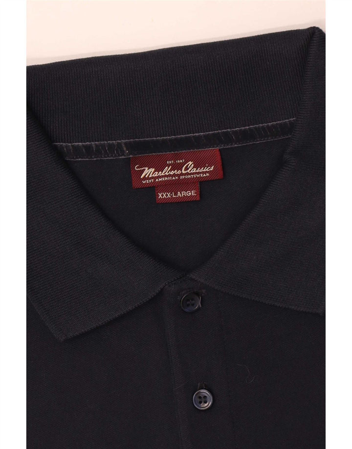 Tricou polo Marlboro Classics pentru bărbați 3XL, bumbac bleumarin