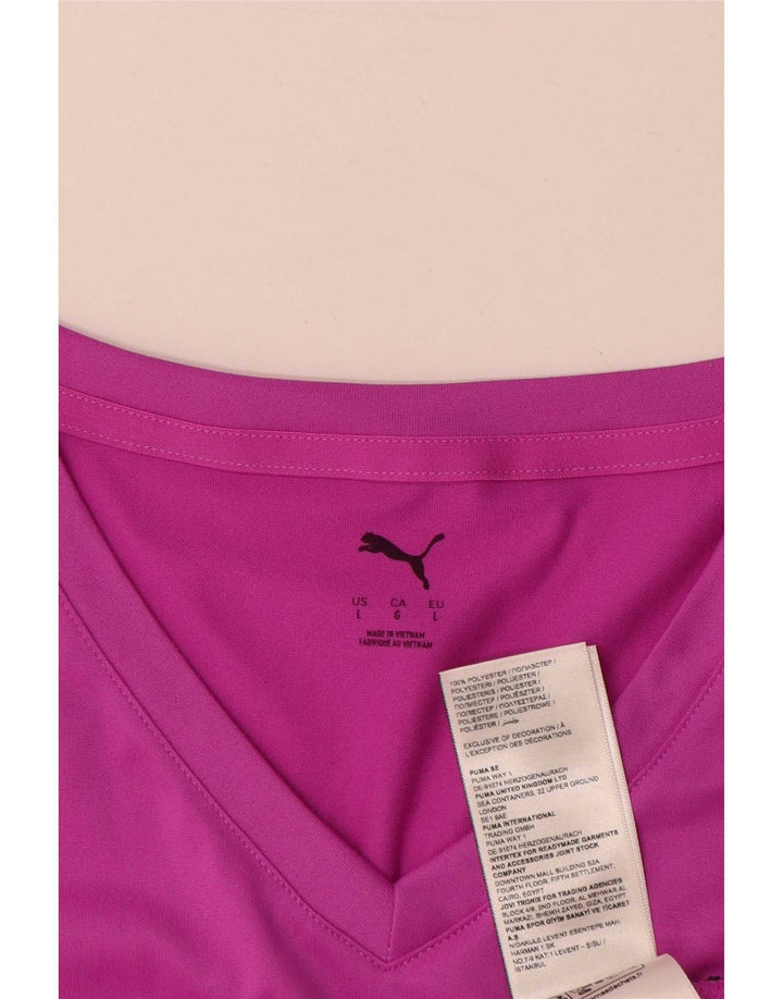 Tricou Puma Femei Top UK 16 Large Pink Poliester
