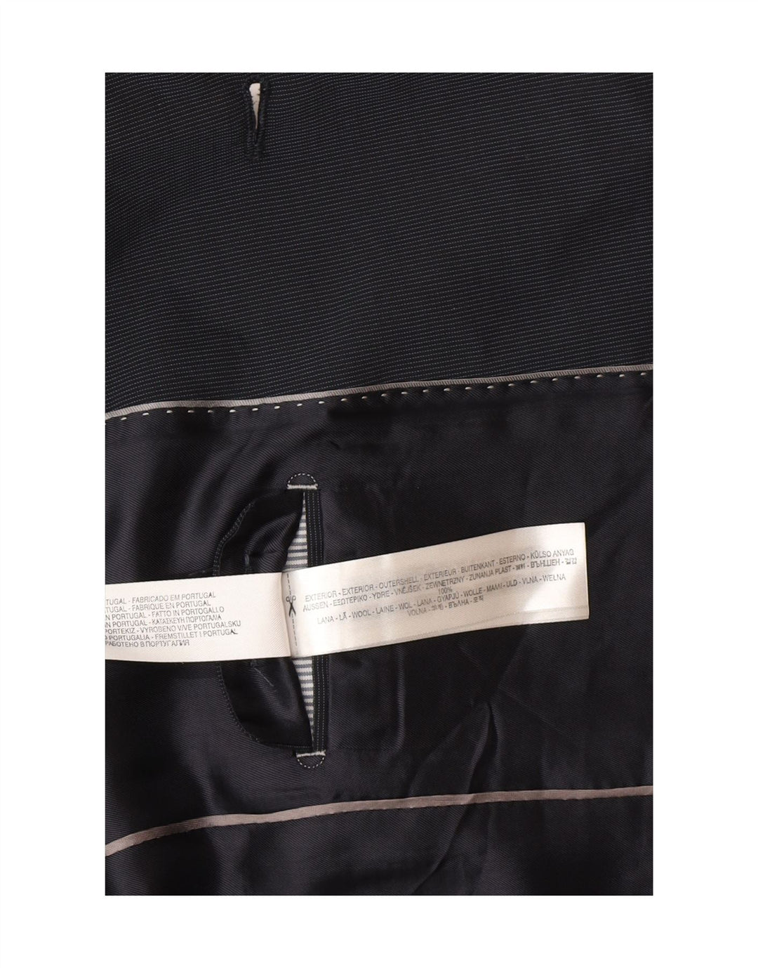 Blazer Massimo Dutti pentru bărbați, cu 2 nasturi, EU 48, medie, bleumarin, cu dungi