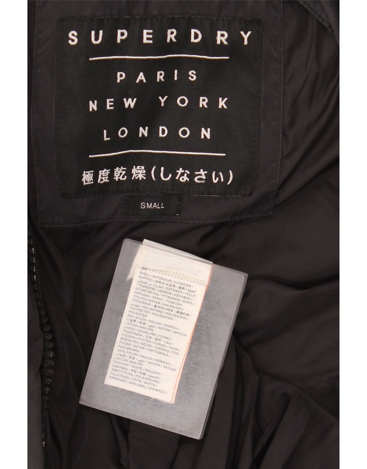 Palton supradimensionat cu glugă Superdry pentru femei UK 10, poliester, gri mic