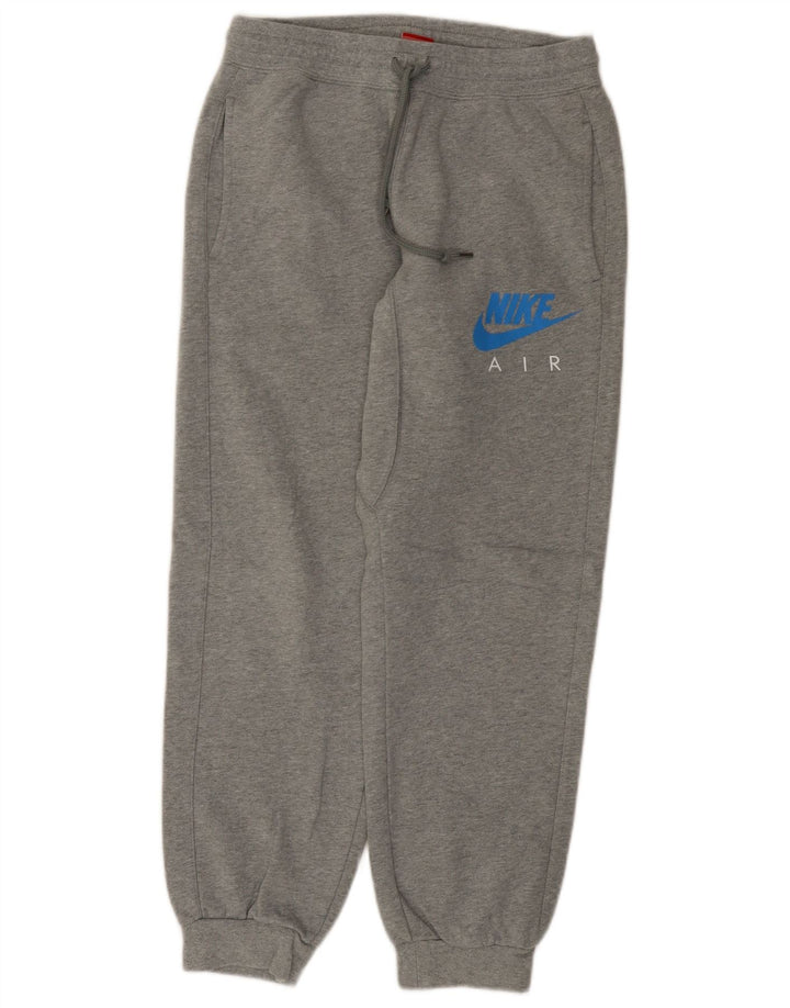 Pantaloni de trening grafic pentru femei NIKE Pantaloni de jogging UK 14 Bumbac gri mediu