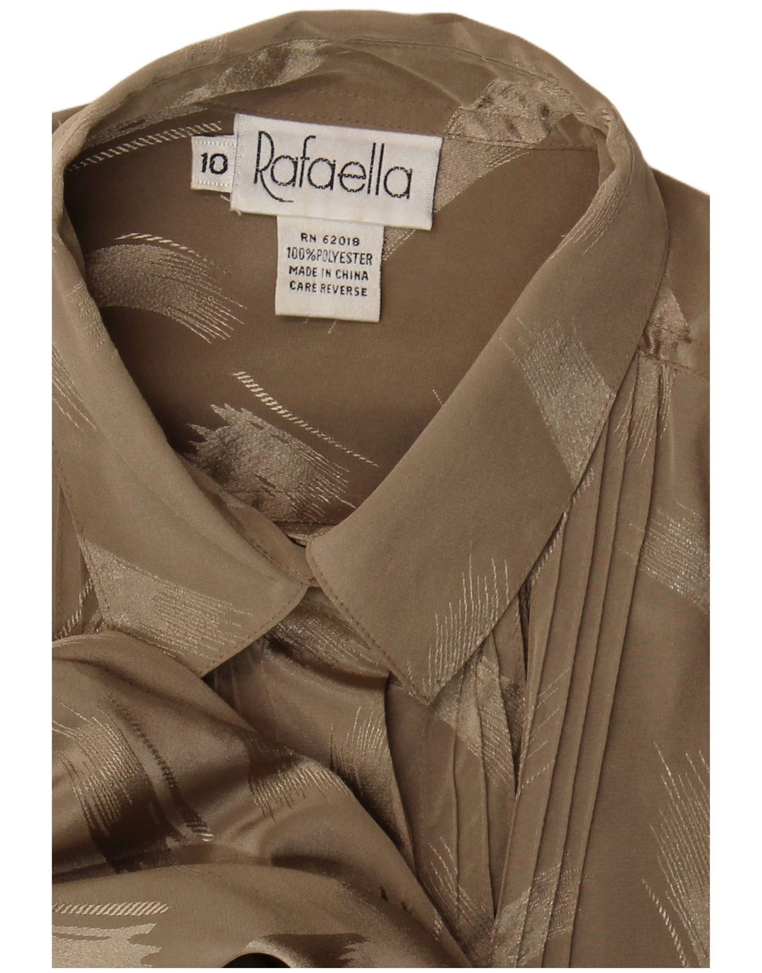 Bluză cămașă cu model abstract pentru femei Rafaella US 10 Poliester maro mare