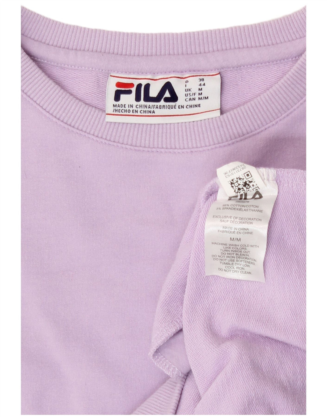 Pulover Fila pentru damă, UK 14, bumbac violet mediu