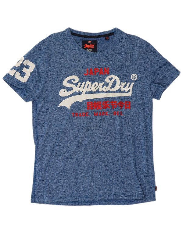 Tricou grafic pentru bărbați Superdry Top XL Bumbac cu pete albastre