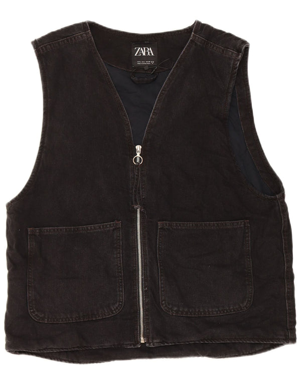 Gilet de blugi pentru bărbați Zara UK 42, mare, negru, bumbac