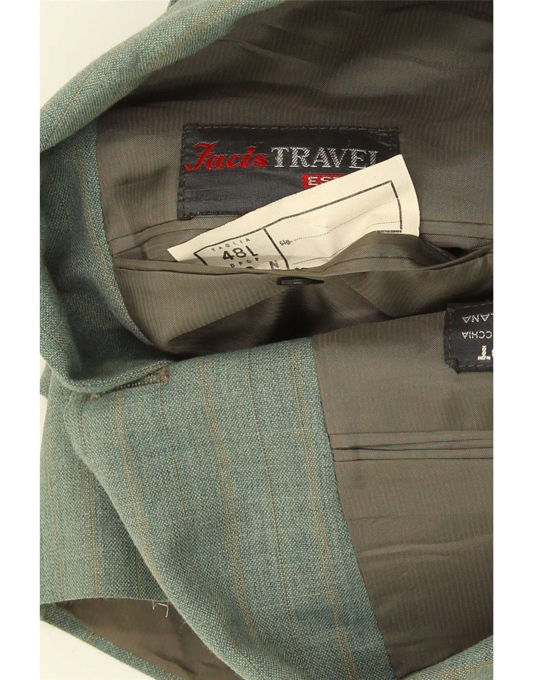 Blazer pentru bărbați Facis cu 3 nasturi IT 48 Medium Green Check Terital