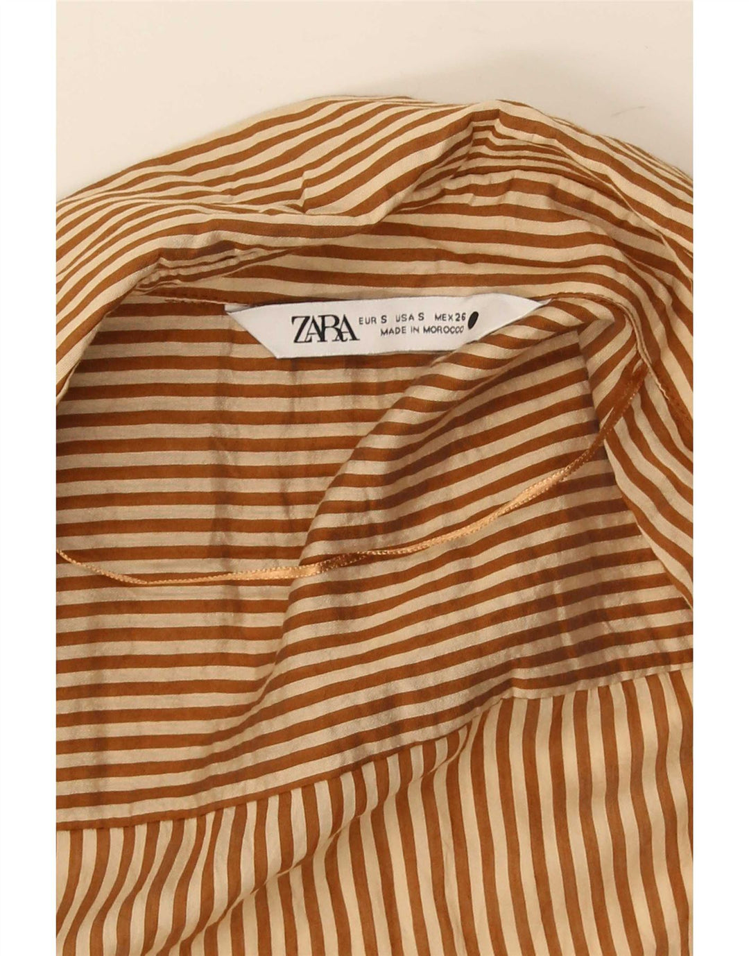 Rochie rochie supradimensionată pentru femei Zara UK 10, maro, cu dungi mici