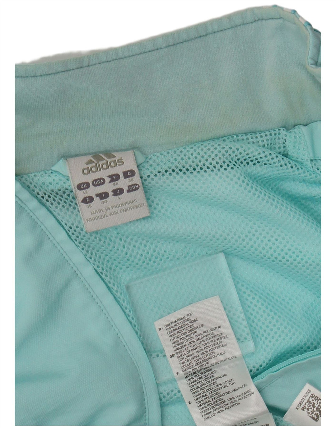 Jachetă de top pentru trening Adidas pentru femei UK 12 Poliester albastru mediu
