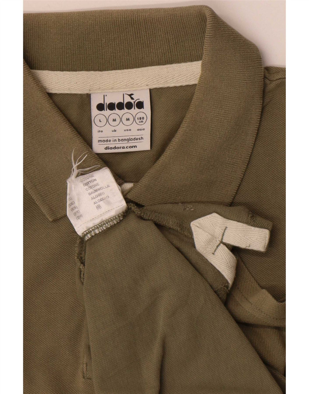 Tricou polo pentru bărbați Diadora, bumbac kaki mediu