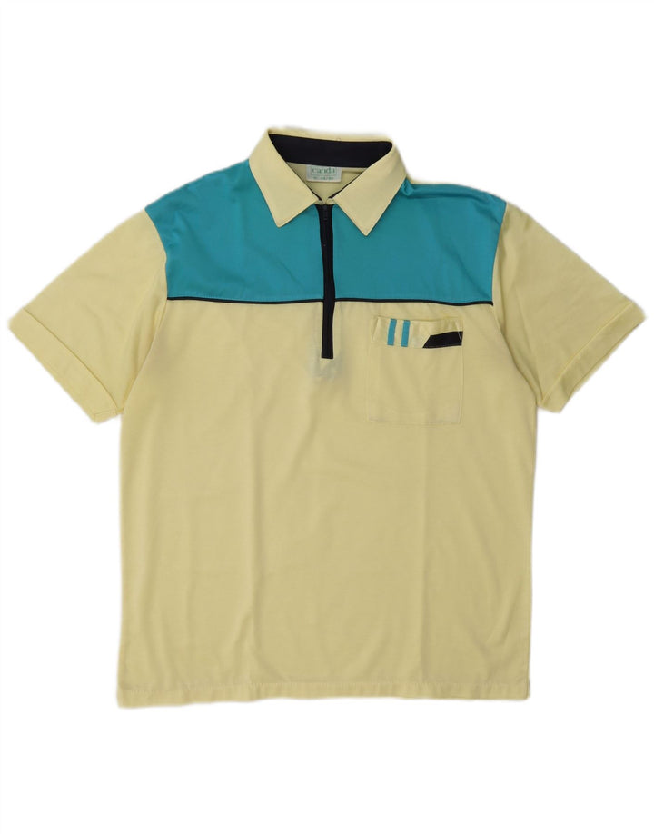 Cămașă polo pentru bărbați Canda IT 44/46 Mic galben Colorblock