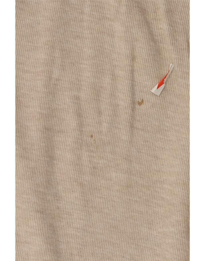 Pantaloni de trening Zara pentru femei cu picioare largi UK 12 Poliester mediu bej