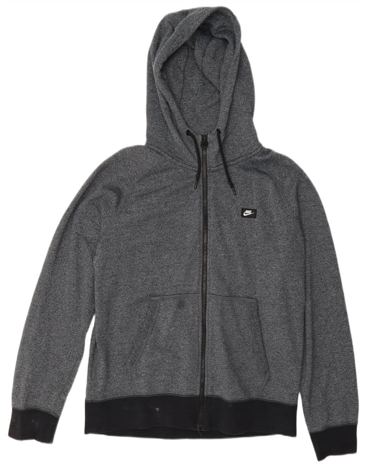 Pulover Nike pentru bărbați, cu fermoar, bumbac pete albastru mediu