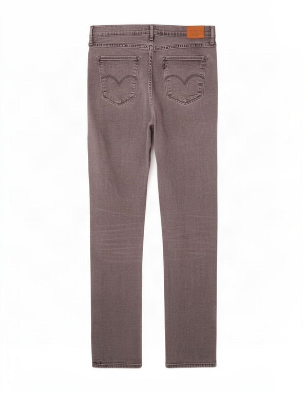 Blugi drepti cu talie mare Levi's 724 pentru femei L33 L30 bumbac gri