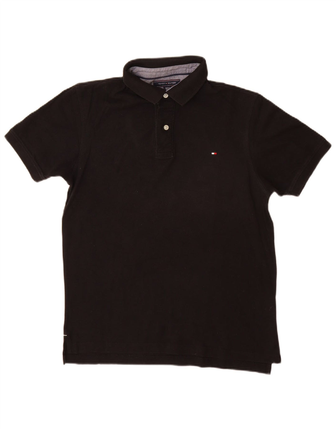 Tricou polo Tommy Hilfiger pentru bărbați, mare, negru, bumbac