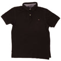 Tricou polo Tommy Hilfiger pentru bărbați, mare, negru, bumbac