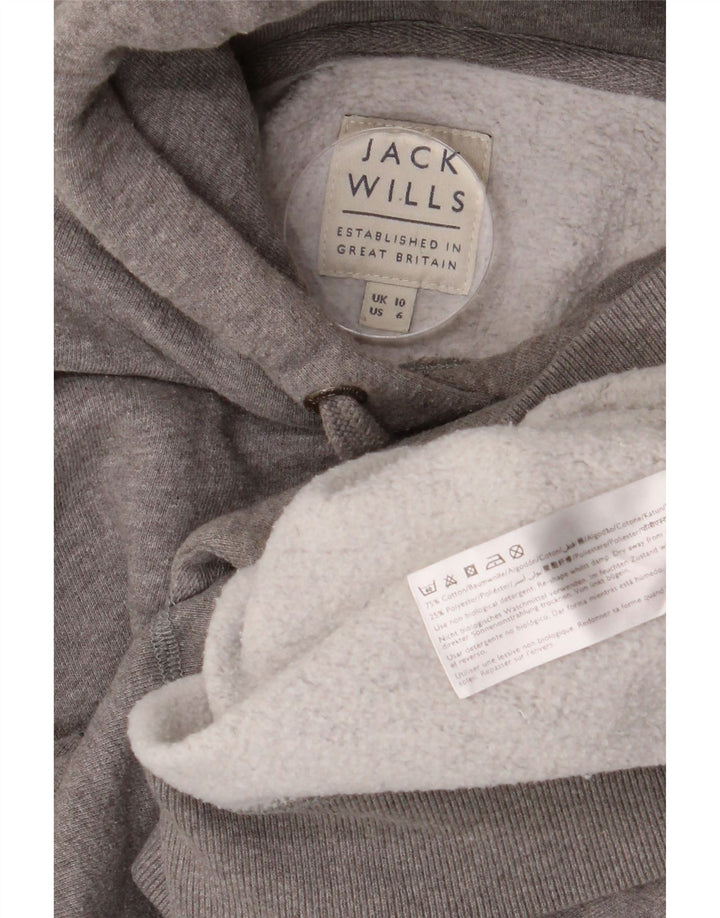 JACK WILLS Pulover supradimensionat Salcombe Devon pentru femei UK 10 Small Gri