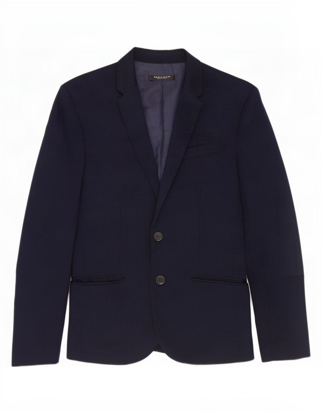 Blazer pentru bărbați Zara, cu 2 nasturi, UK 36 Mic, bleumarin