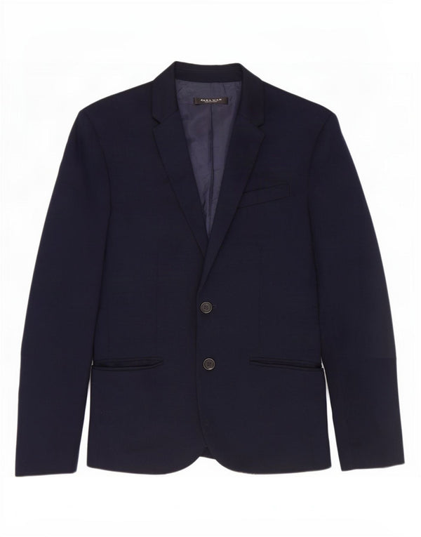 Blazer pentru bărbați Zara, cu 2 nasturi, UK 36 Mic, bleumarin