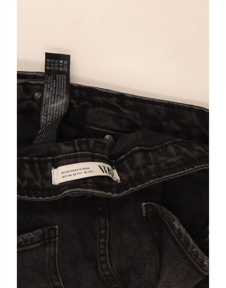 Pantaloni scurți din denim pentru bărbați Zara EU 38 Small W30 Bumbac negru