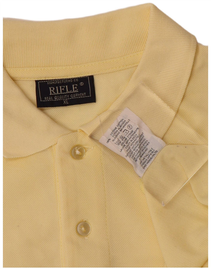 RIFLE Tricou polo pentru bărbați XL Bumbac galben