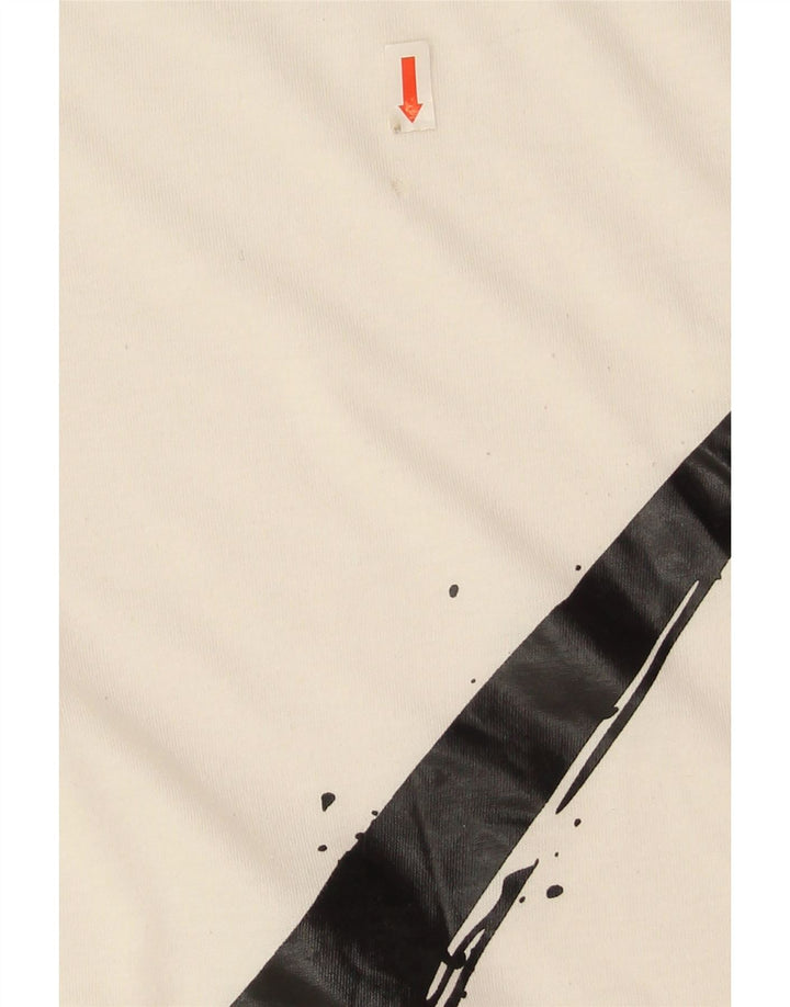 Tricou grafic Nike pentru femei Top UK 14 Poliester alb mediu