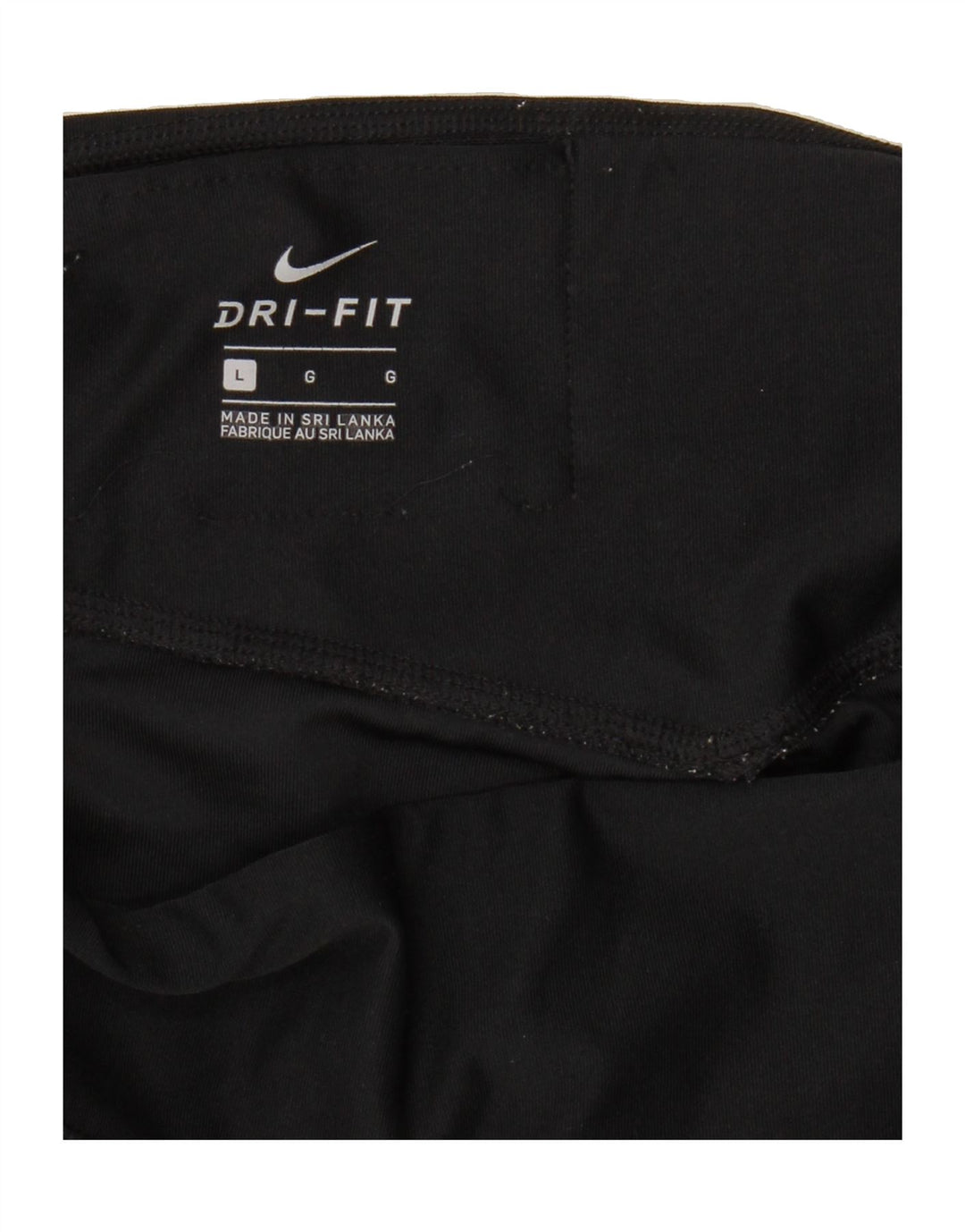 NIKE Womens Dri Fit Graphic Leggings UK 16 Large  Black Polyester Vintage Nike and Second-Hand Nike from Messina Hembry 